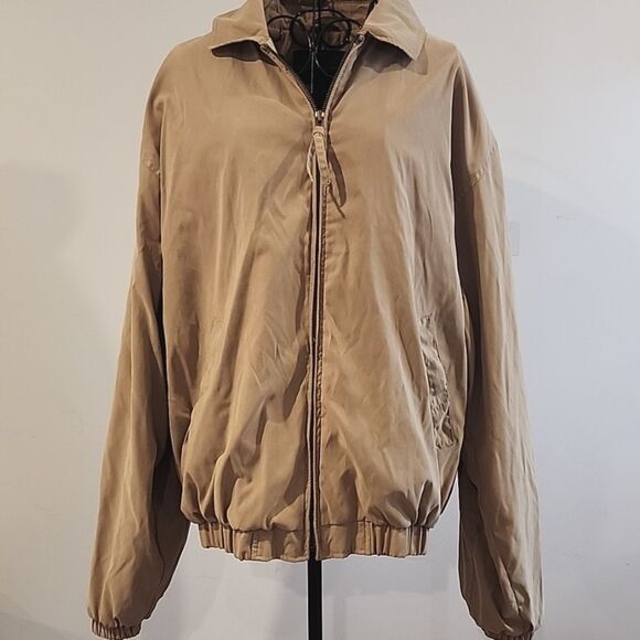 Croft & Barrow Lined Bomber Jacket Collared Men Size Large Vintage Style Grandpa - Picture 2 of 13